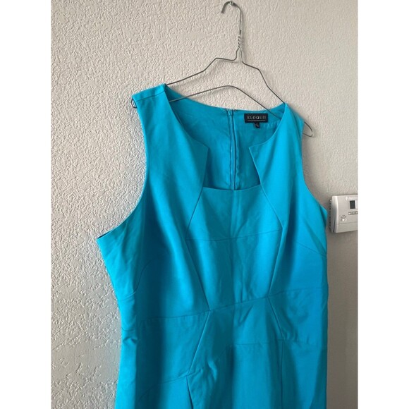 Turquoise teal blue Eloquii plus size dress - Picture 2 of 6
